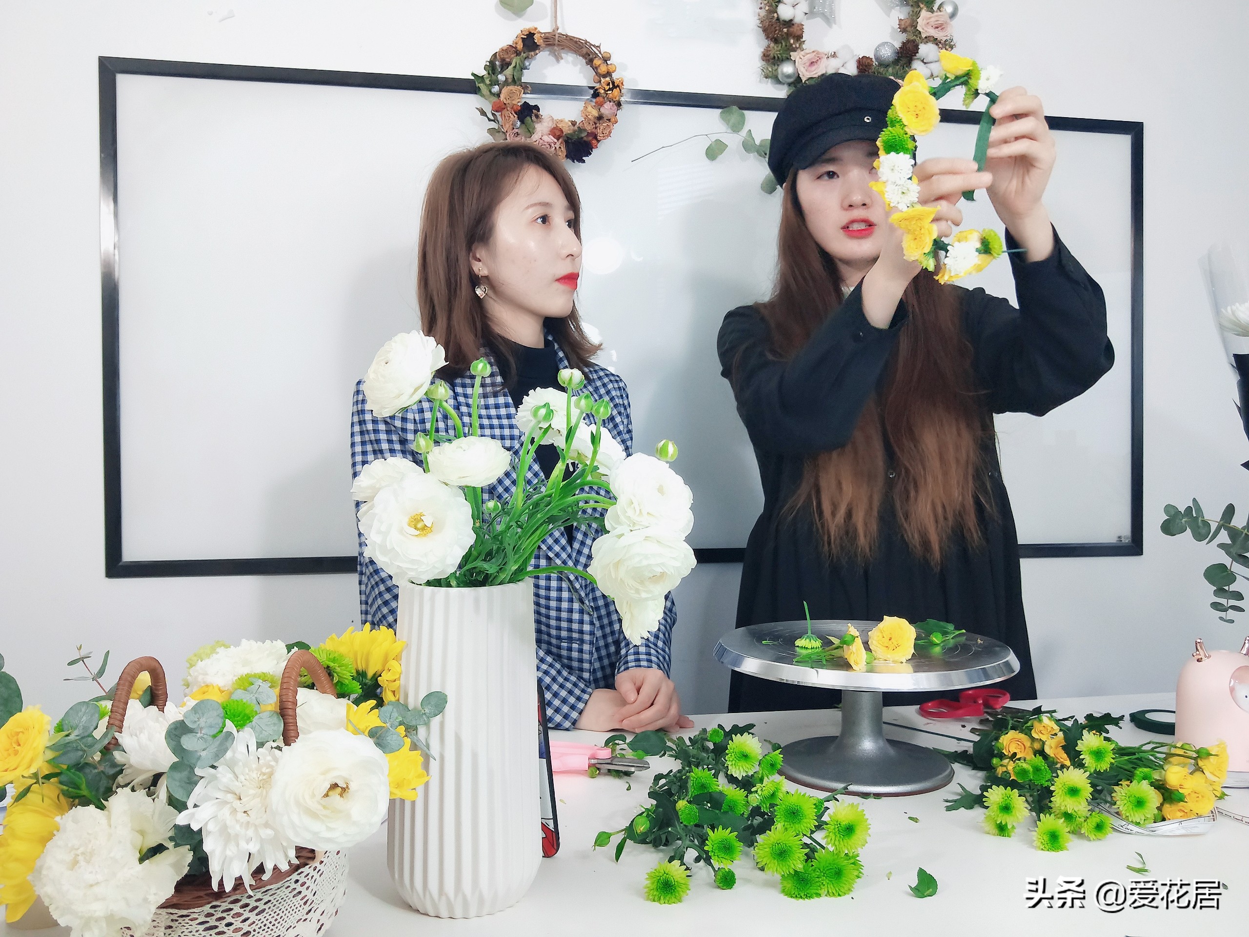 自制手工漂亮花环,简单又漂亮手工制作花环