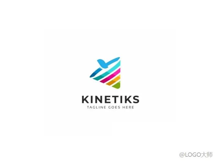 三角形元素logo,心形元素创意logo设计欣赏