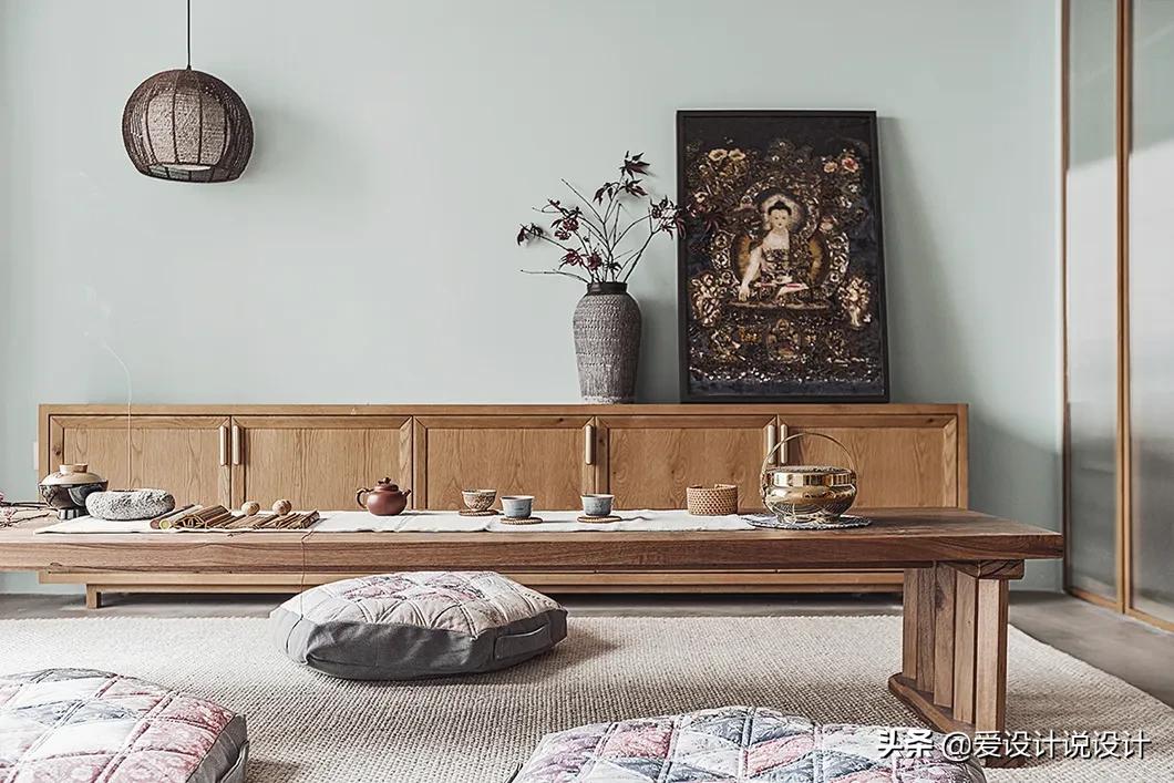 原木是让人清新脱俗的风格,现代简约和原木风混搭