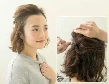 圆脸短发扎发简单好看教程,圆脸短发扎发简单又好看