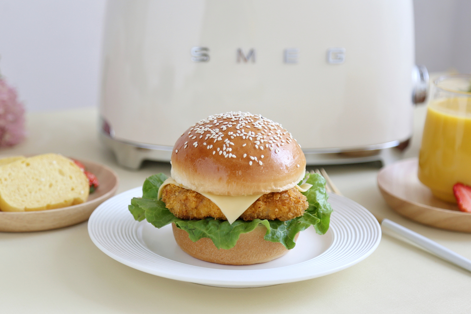 教你做猪排包汉堡,自制汉堡发朋友圈