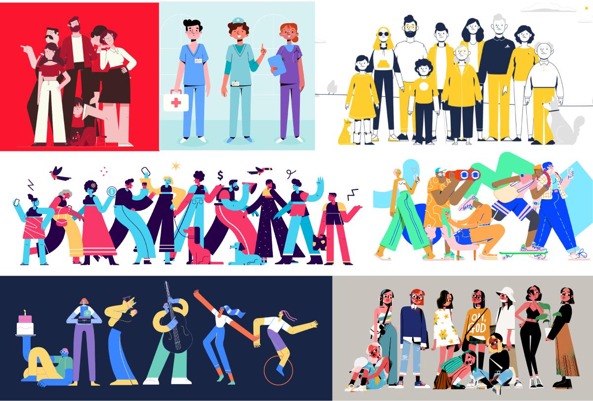 插画组件库用途,插画人物组件化