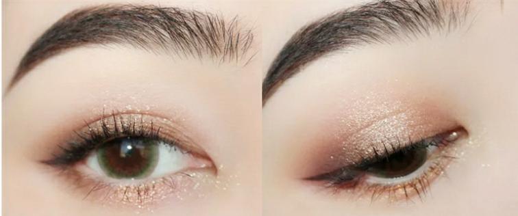 眼影盘小巧便携懒人眼影,不用刷子快速画眼影