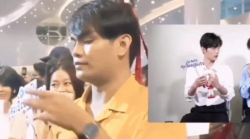 泰国粉丝看肖战反应视频,泰国艺人看到肖战王一博的反应