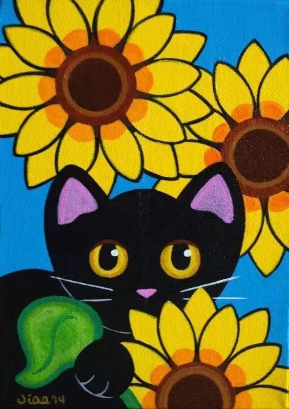 范画,动物创意水粉画教师范画8-10岁