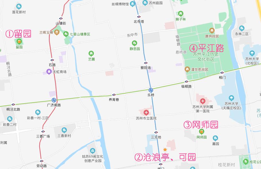 苏州四大名园一日游攻略图,苏州小众园林一日游