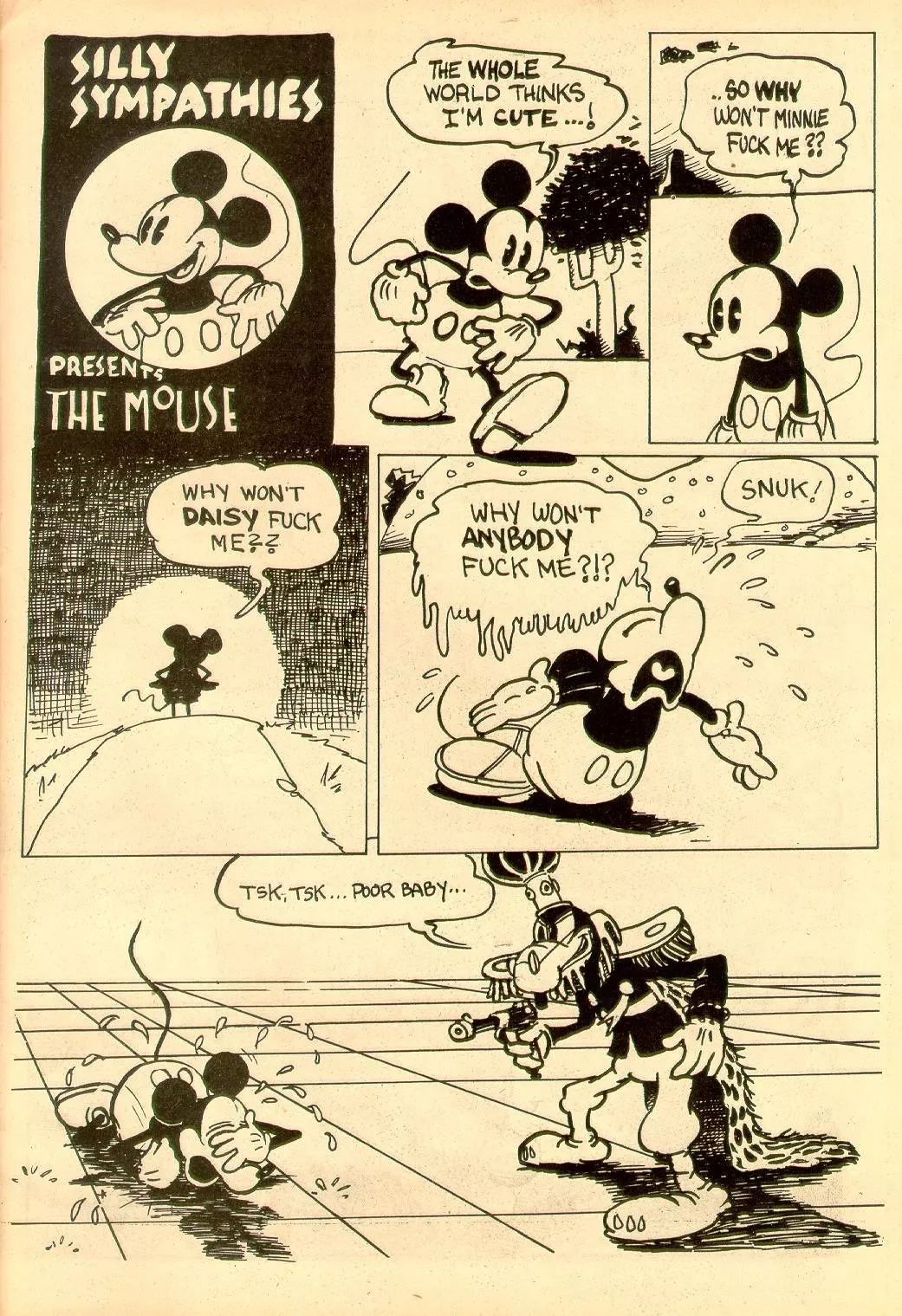 ComicsComix一个字母的区别让米奇酗酒,米妮嗑*肥药减**搞外遇?