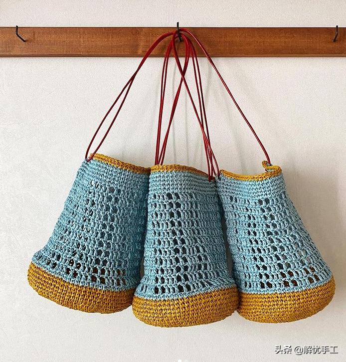 韩国钩针教程,简单的钩针编织包