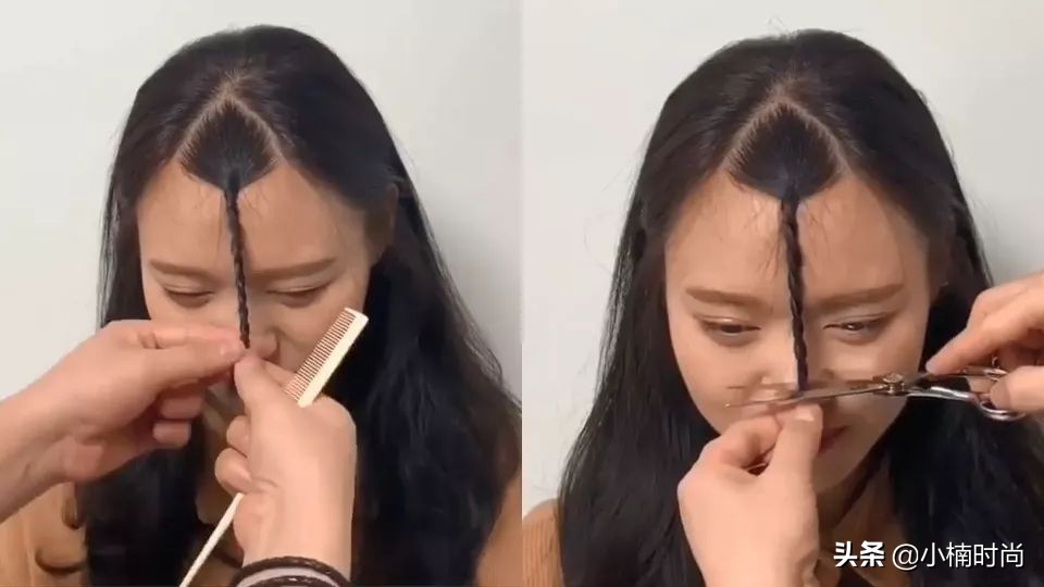 韩国刘海自己剪教程,刘海剪发教程简单好看法式刘海