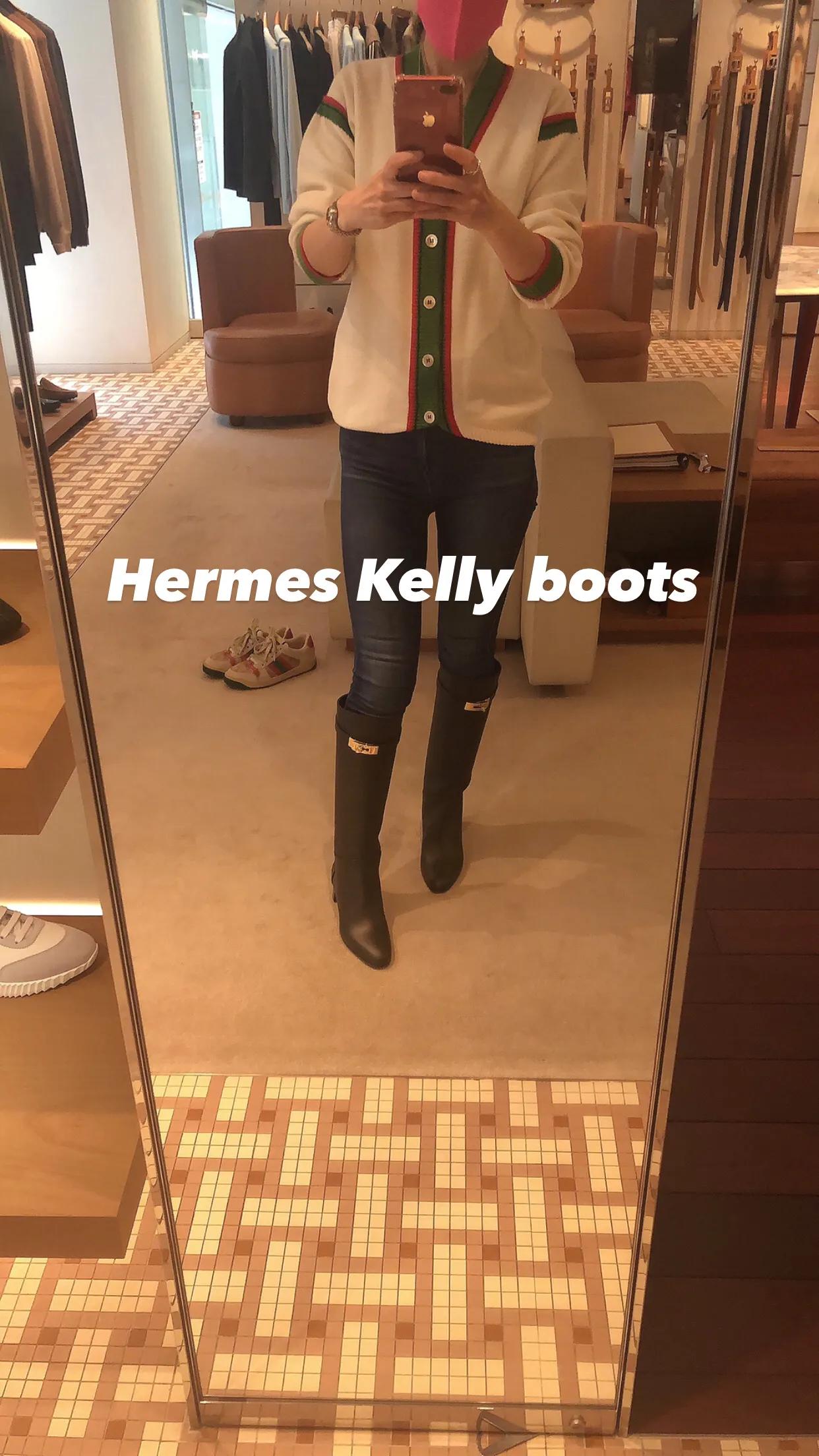 爱马仕kelly长靴金棕色,爱马仕kelly稀有皮短靴