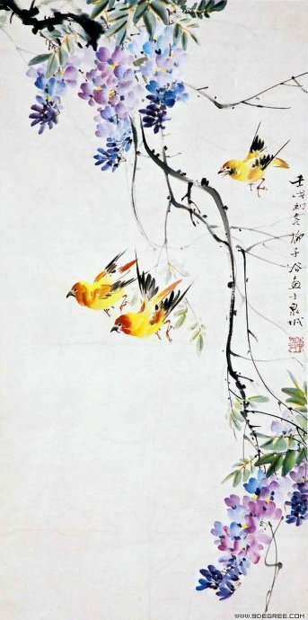 柳子谷花鸟作品大全,柳子谷花鸟精品图片