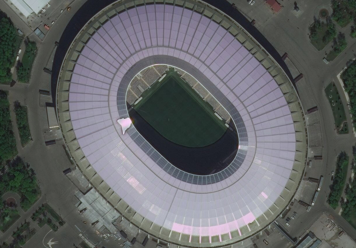 航拍奥林匹克体育中心,欧洲杯球场卫星图