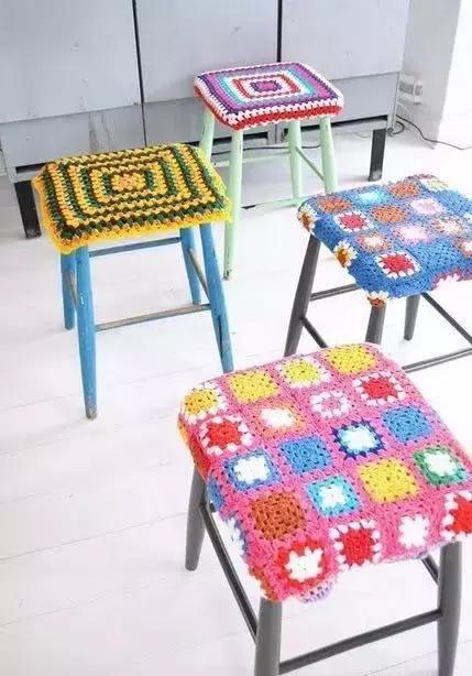 钩针汽车坐垫的编织教程,方形椅子坐垫钩针教程