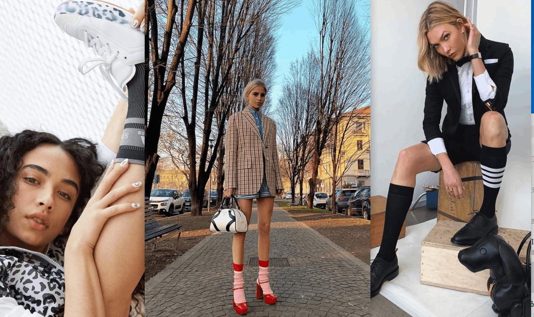 冬款穿裙子的袜子搭配,今年穿裙子流行的袜子穿搭