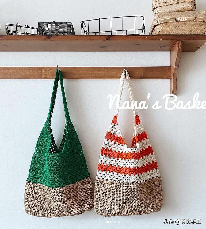 韩国钩针教程,简单的钩针编织包
