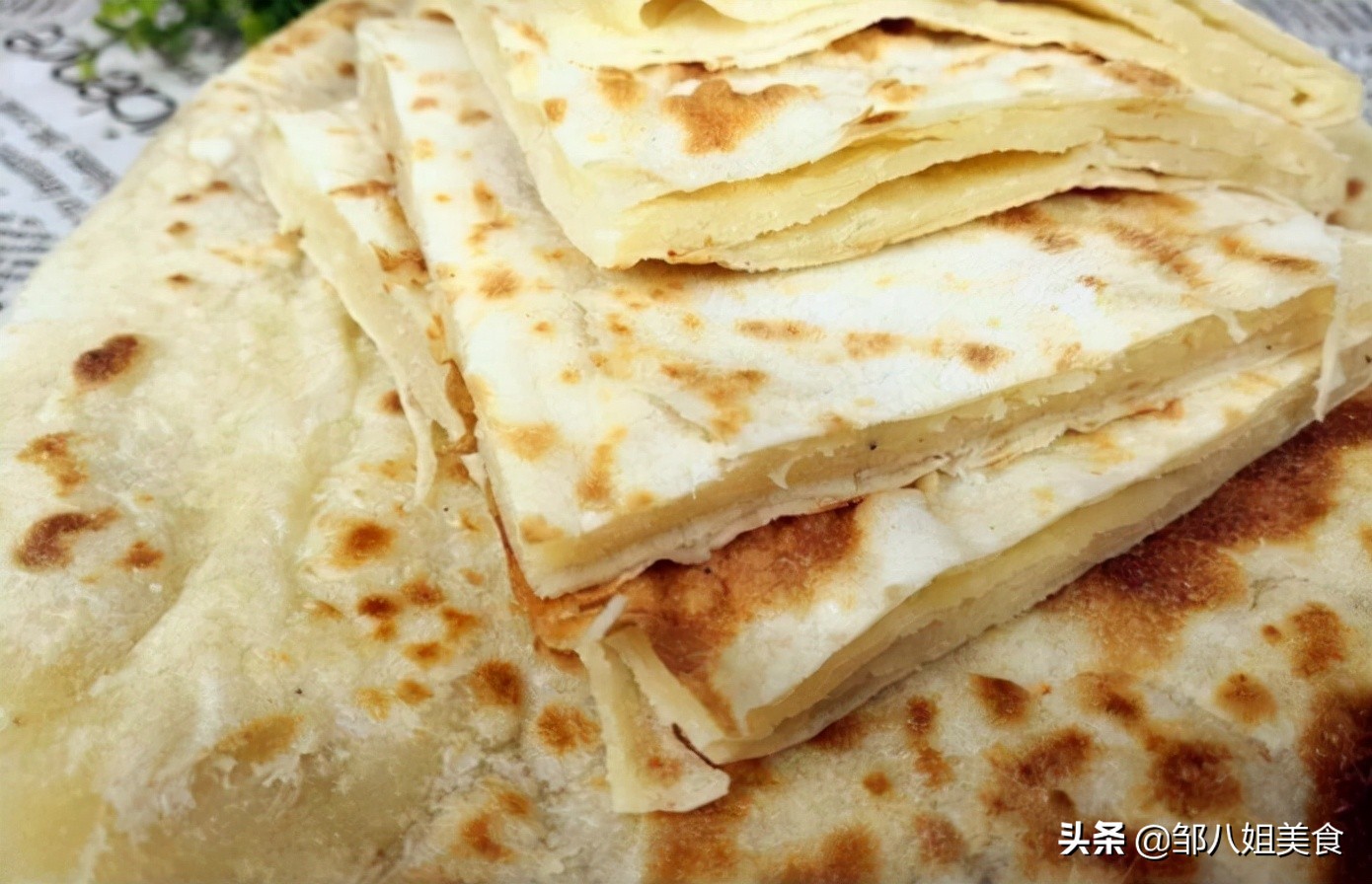 烙死面饼怎么叠层多,烙死面饼怎样和面又软又好吃