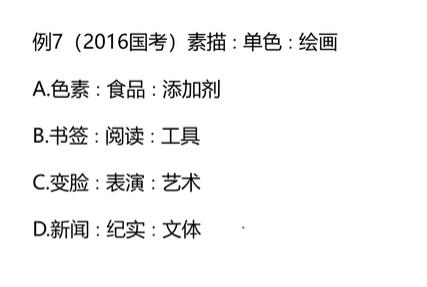 类比推理的五个关系,类比推理的常识积累