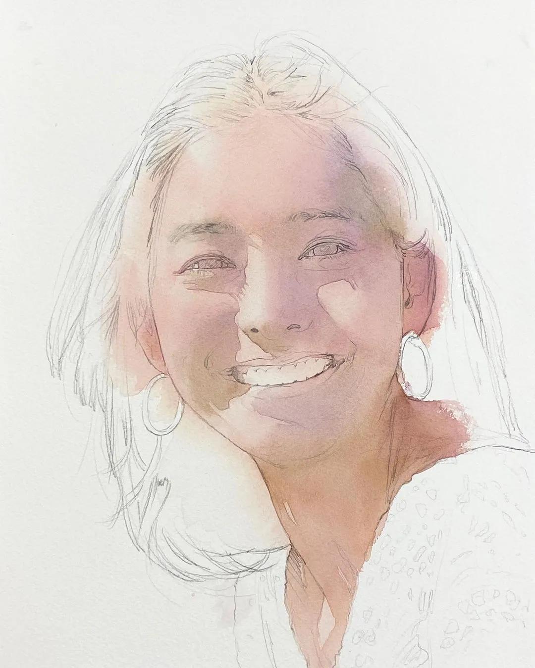 极简的水彩画作品,灵动脱俗的水彩画