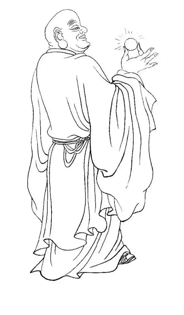白描佛像线稿图片大全,白描佛像画法图片大全