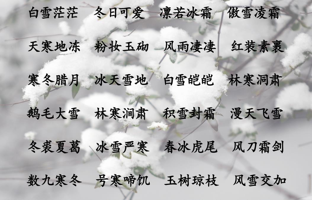 四季成语春夏秋冬,描写春夏秋冬的词语和诗句