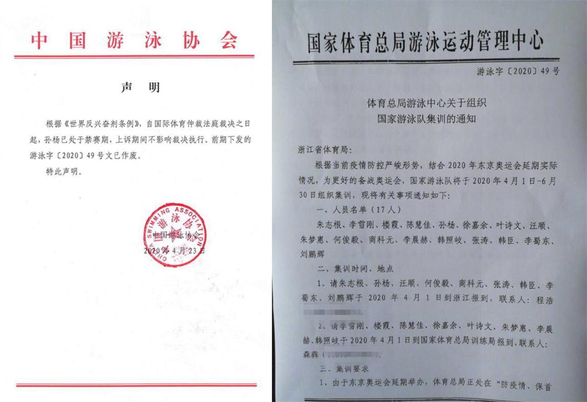 孙杨入选奥运名单全部,孙杨入选奥运集训名单泳协作废