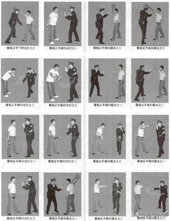 短棍自卫防身术基本教学,16式警用甩棍格斗姿势