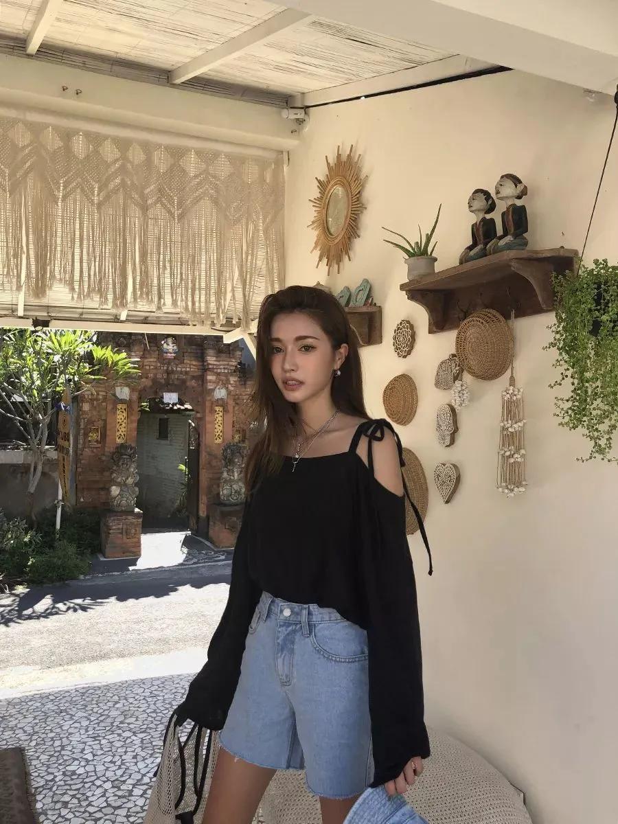 夏季休闲宽松短袖t恤每日穿搭,上短下长不露腿t恤穿搭夏季