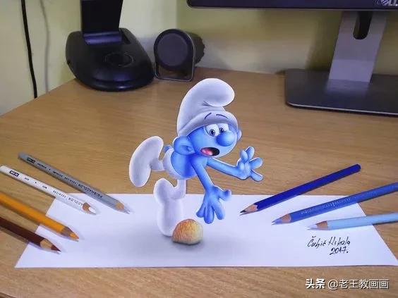 逼真的3d绘画从侧面看什么样子,极其逼真的3d绘画