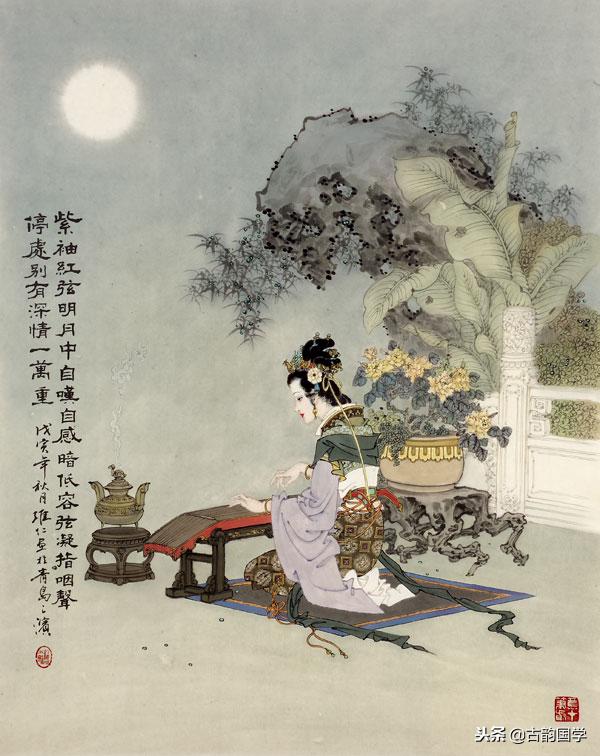 中国古典百美诗画（上）：一位佳丽一首古诗，可谓赏心悦目，收藏