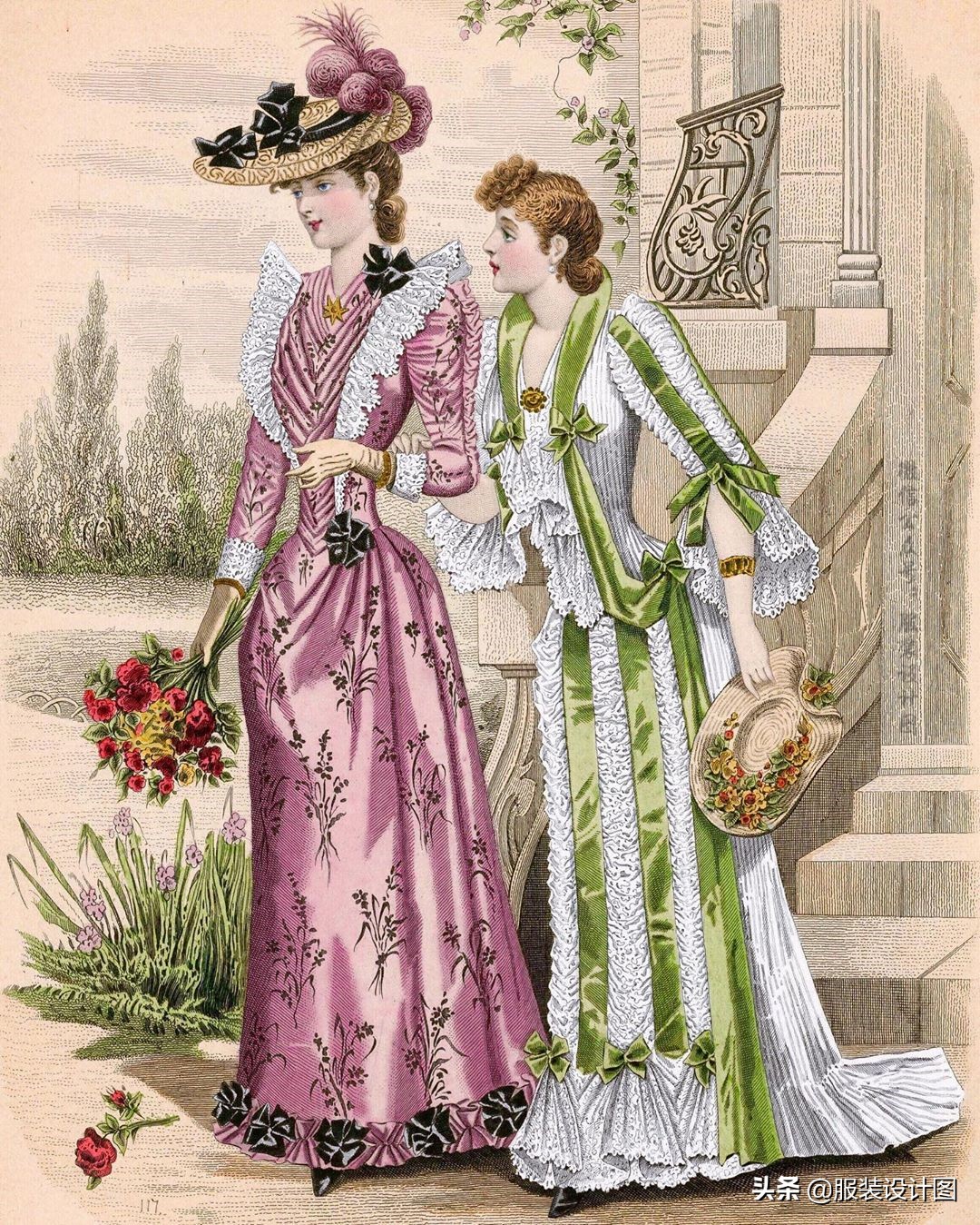 洛可可风格服装设计,服装设计巴洛克宫廷风图