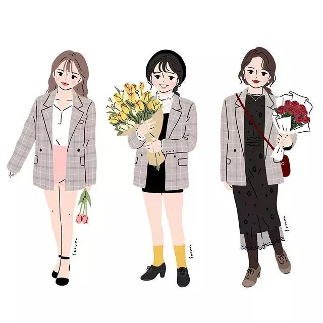 她笔下的可爱女孩，让你看懂穿衣打扮的正确要素~