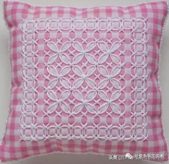 桌布花边的手工刺绣,刺绣桌布diy简单图案