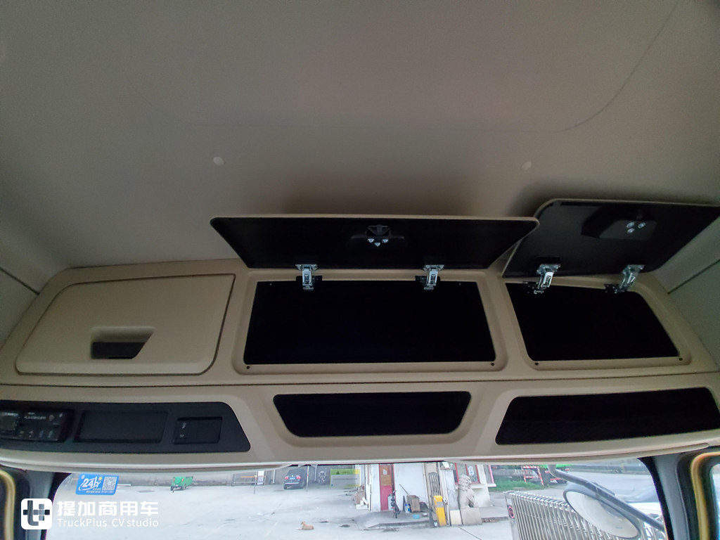 德龙新m3000矮顶牵引车感受,前脸加长改装