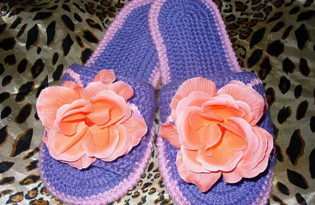 钩编拖鞋花式,教你钩织漂亮的大人拖鞋