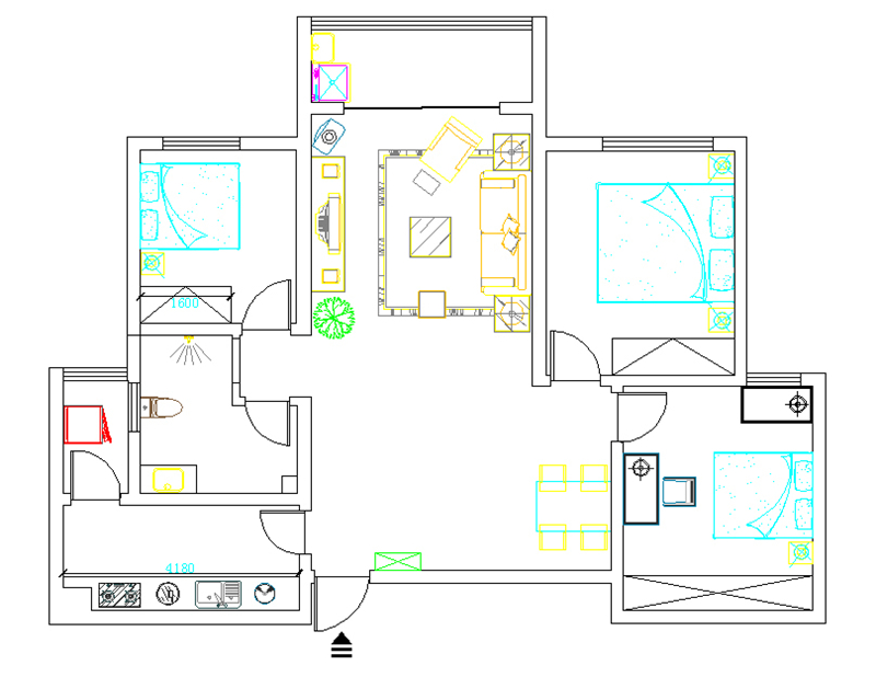 湖西景苑176平方装修效果,家设计布局图