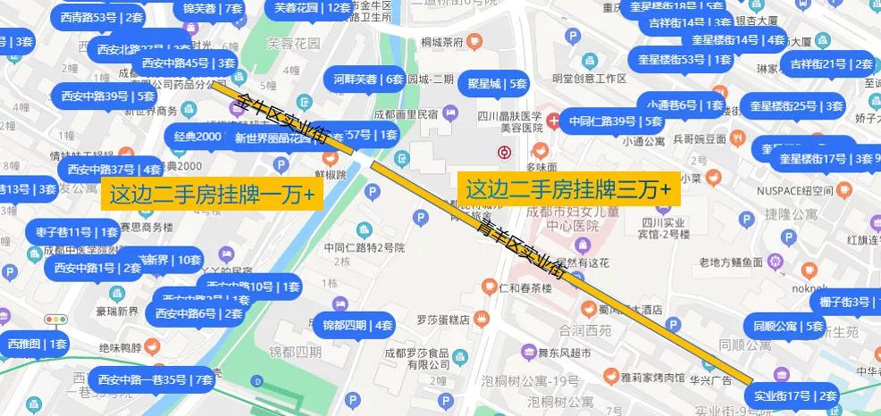 一街之隔房价差几千,一桥之隔房价却差百万