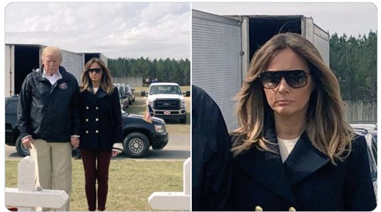 特朗普梅拉尼娅埃及,特朗普梅拉尼娅牵手上飞机