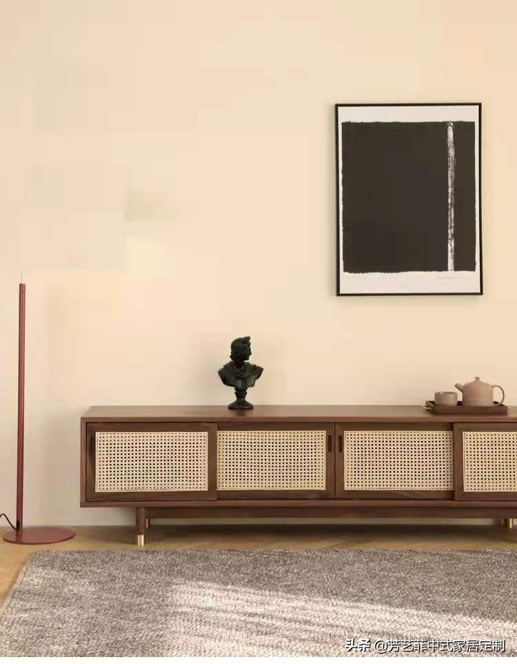 新中式家具客厅布置,新中式家具打柜子效果图