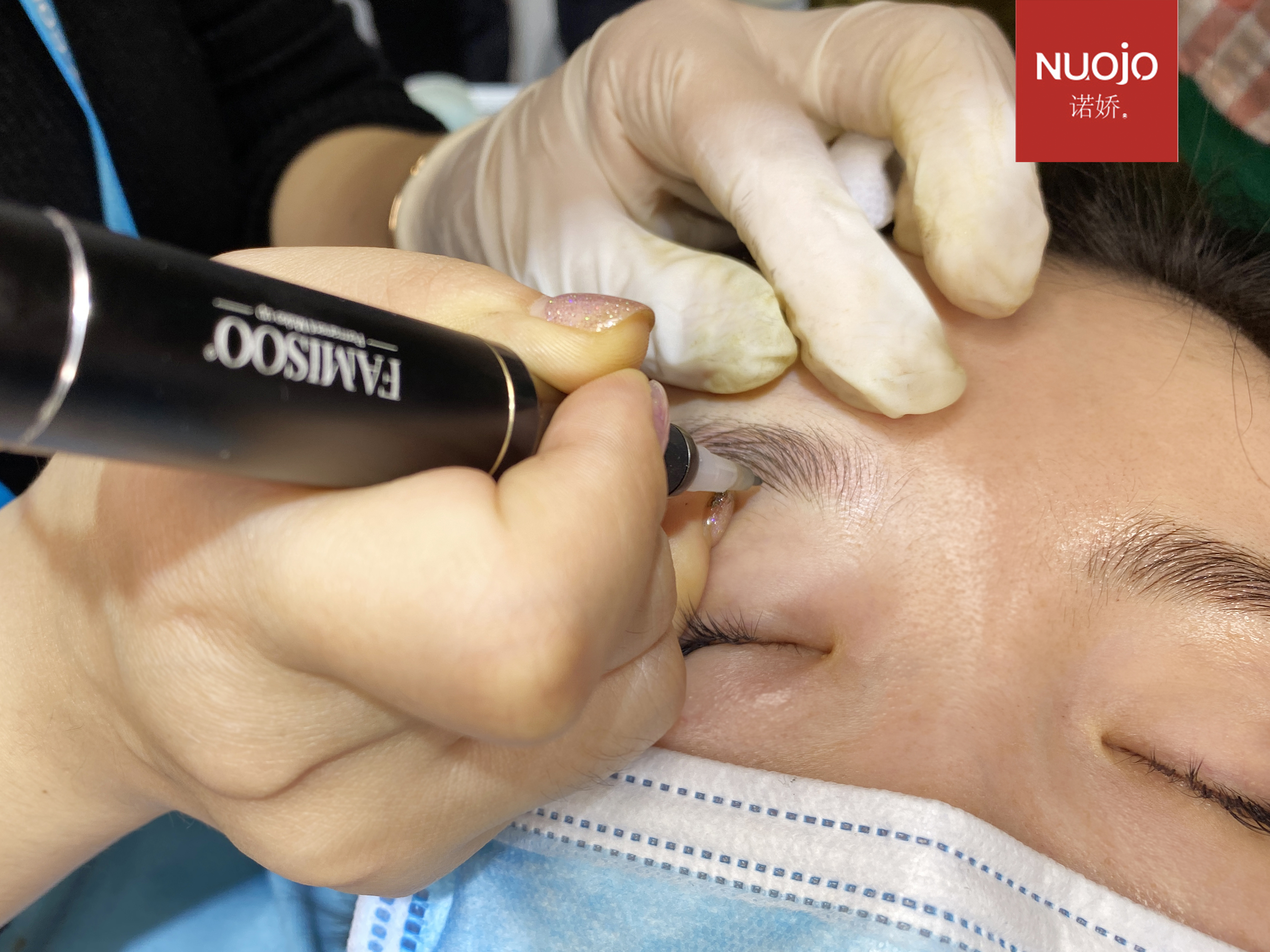 纹绣机器纹眉的技巧,小白学纹绣入门零基础机器纹眉