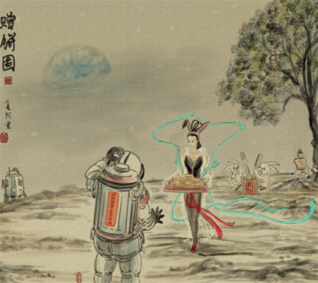 嫦娥穿着黑丝送月饼？卖“假画”的80后，凭啥让京东、阿里青睐？