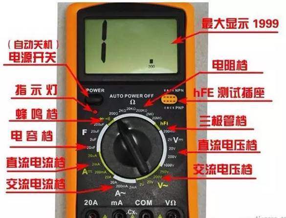 数字万用表电阻档测短路的方法,电子万用表怎么测电线短路电阻
