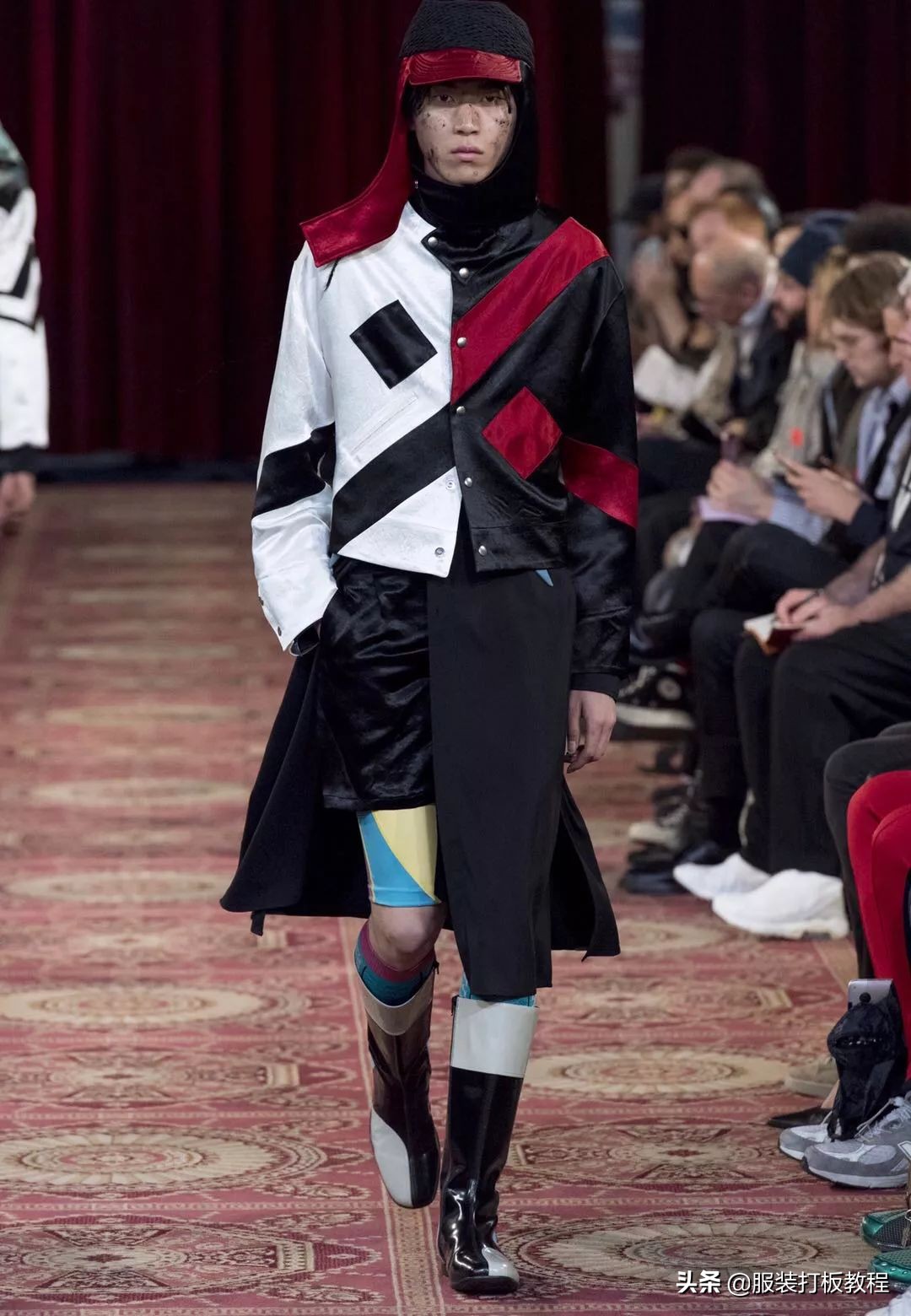 拼接设计潮流套装,拼接服装系列款式图大全