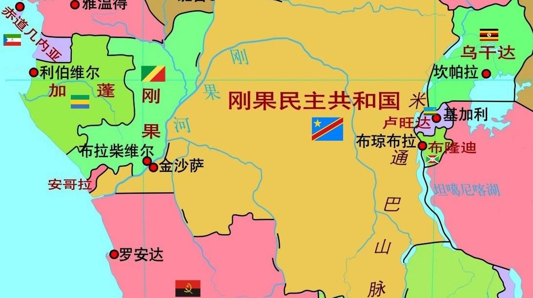 刚果盆地简介,非洲刚果河地图