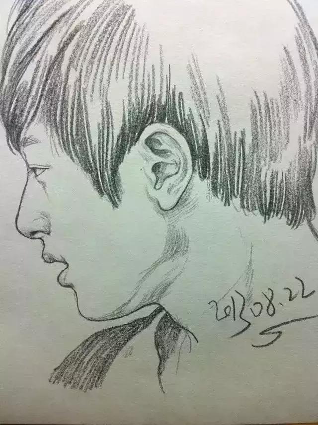 人物速写肖像画,速写是看一眼就能画出来的吗