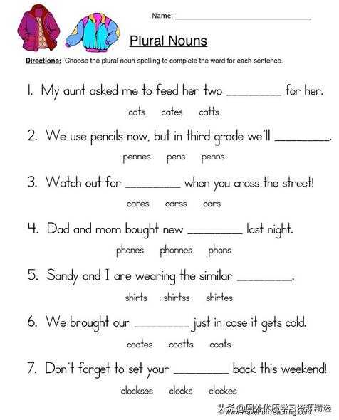 名词复数变化规则发音,名词复数变化规则的思维导图