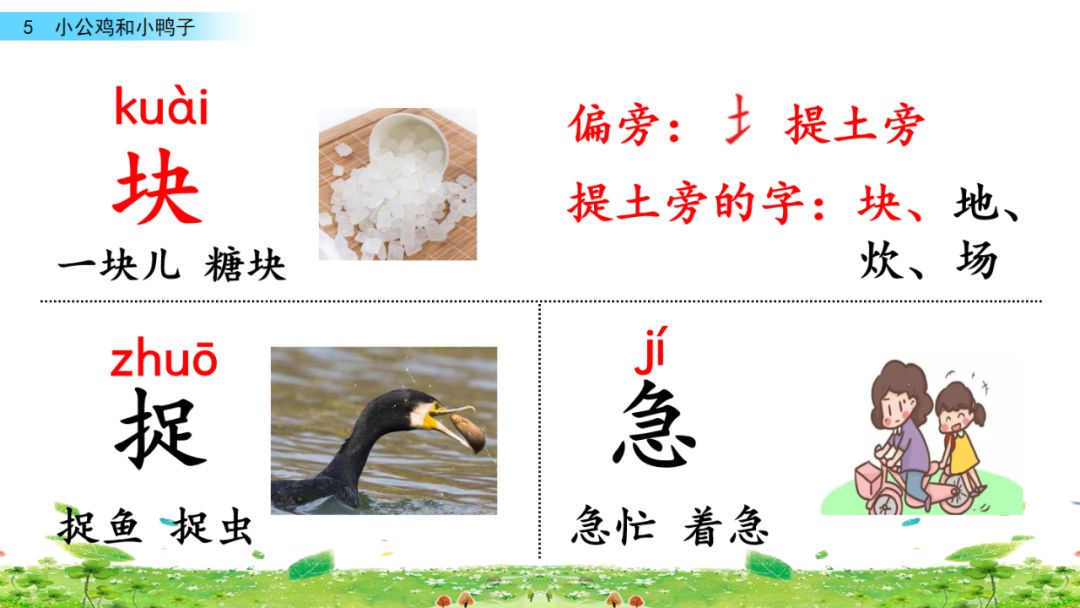 小公鸡和小鸭子一年级下册组词,一年级语文小公鸡和小鸭子复习