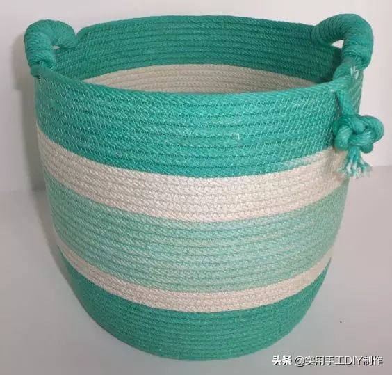 手工用绳子编织篮子简单又好看,怎样手工编篮子