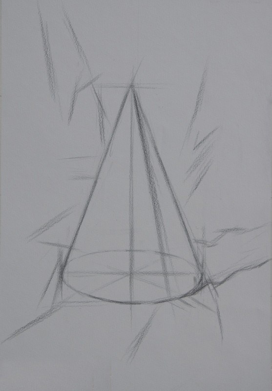 绘画教程素描三角锥,绘画石膏圆形教程