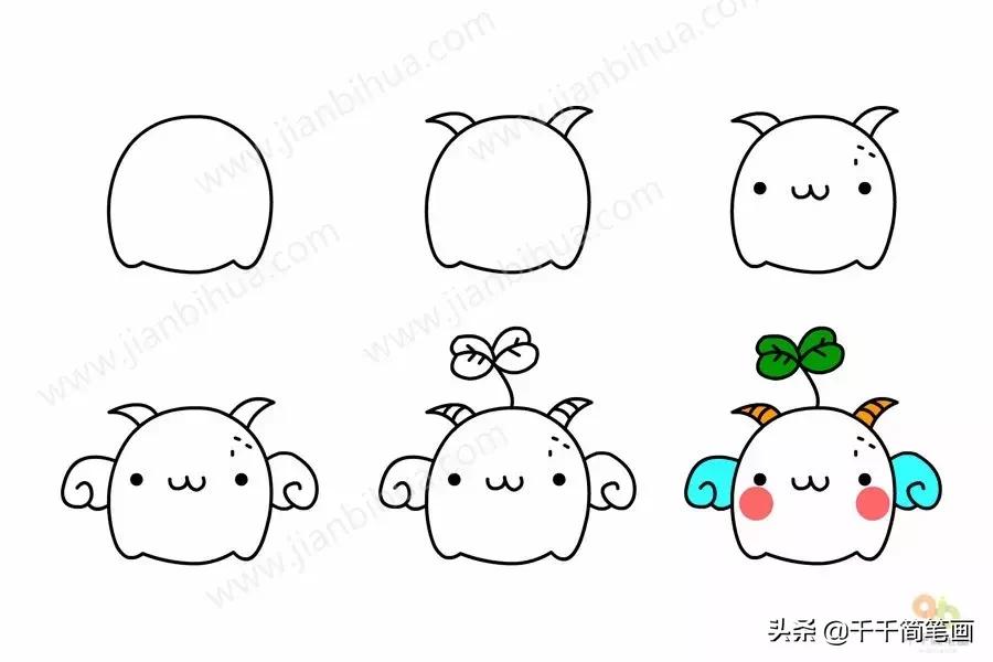 幼儿园动物的水墨画入门,儿童动物画入门简易范画