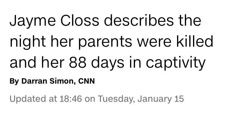 亲眼目睹父母被杀害的小女孩现状,目睹父母被杀15年后入狱